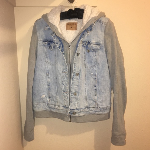 sherpa denim jacket hollister